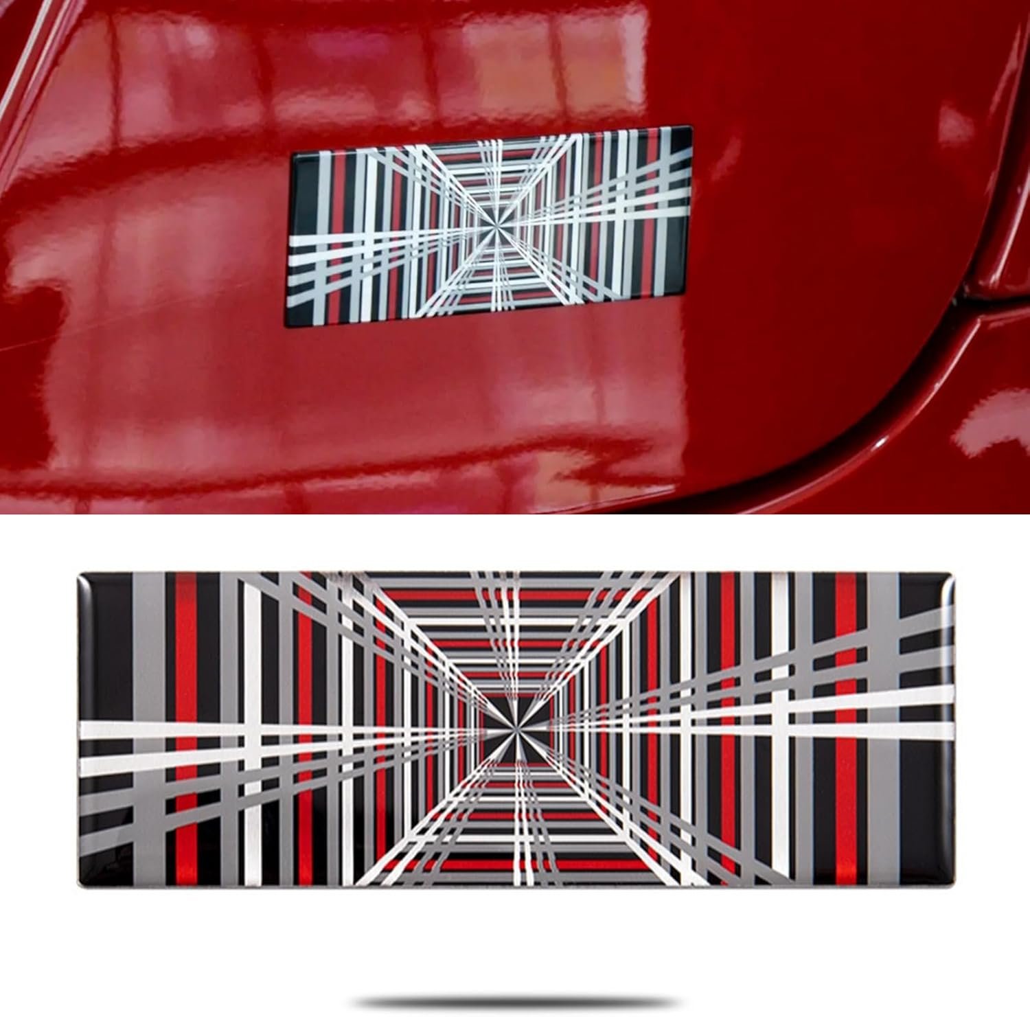 71S90C5QYnL._AC_SL1500_.jpg Plaid Badge Emblem Compatible with Tesla Model 3 Y X S Cybertruck Roadster Highland Performance Exterior Rear Trunk Accessories Sticker Decal Decorations Trim Decor Motor Part Emblems Modification - Image 1
