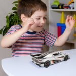 1:32 Scale Car Model Compatible for Collectible ONE1 Toy Vehicle, Zinc Alloy Pull Back Toy Car with Sound and Light for Kids Adults, Birthday Gift Silver - Image 7