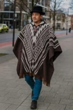 “Alpaca Wool Poncho for Men – Clint Eastwood – Alpaca Poncho – Handmade Product – Cowboy Serape Poncho – Comfortable” - Image 3