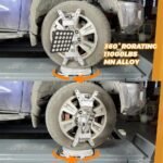 KATOOL Wheel Alignment Tool Turn Plates Truck Front End for Wheel Alignment Machine or 4 Post Lift, Turntable Alignment Tools Fit for Different Tires, 360° Rotating Turn Plate