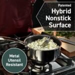 HexClad Hybrid Nonstick 14-Piece Cookware Set, 8", 10", and 12" Pans with Lids, 2, 3, and 8Qt Pots with Lids, and 2 Silicone Trivets, Stay-Cool Handles, Dishwasher and Oven-Safe, Induction Ready - Image 4