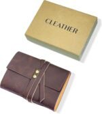 Leather Journal 4"x 6" Genuine Leather Notebook Journal for Men/Women with Giftable BOX - 300 Lined Kraft Pages Vintage Leather Bound Journal for Diary Travelling (Brown) - Image 6