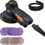 MAXXT Ramdon Orbital Sanders for 6inch, 10000 RPM Electric Orbital Sander with 10PCS Sandpapers, 6 Variable Speed Wood Sander for Woodworking/Sanding/Polishing