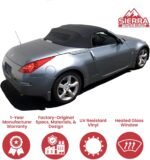 Sierra Auto Tops & Seats Convertible Top for 2004 to 2009 Nissan 350Z - Black, Cloth, Canvas - Soft Top with Heated Glass Window - Image 7