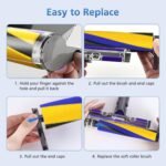 Brush Roller Replacement Compatible with Dyson V12 V15 Detect Slim Handheld Vacuum Cleaner, Part No.971634-01 - Image 8