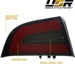 USR 3G TL Tail Lights - NSX Style Black/Red/Smoke Lens LED Light Bar Rear Tail Lamps Set (Left + Right) with Circuit Board Housing included Compatible with 2004-2008 Acura TL Base and Type-S - Image 6