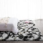 TWINNIS Super Soft Shaggy Rugs Fluffy Carpets, 5x8 Feet, Indoor Modern Plush Area Rugs for Living Room Bedroom Kids Room Nursery Home Decor, Upgrade Anti-Skid Rectangular Fuzzy Rug, Grey Gold - Image 5