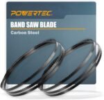 POWERTEC 56-7/8 Inch Bandsaw Blades, 1/4" x 24 TPI Band Saw Blades for Sears Craftsman, Shopcraft, and Duracraft 3-Wheel Band Saw for Woodworking, 2 Pack (13212-P2)
