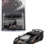Diecast Model Car Compatible with Mini GT 1:64 Lamborghini Aventador SVJ 63 Roadster Nero Aldebaran Limited Edition MGT00803