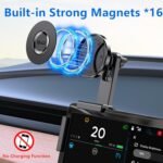 Tesla Phone Mount, MagSafe Strongest Magnet Power Magnetic Car Phone Holder Mount for Tesla 3/Y Accessories Fits for All iPhone & Android Phones - with Magnetic Ring - Image 3