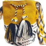 Handmade Wayuu Crochet Tote Bag, Woven Mochila, Colombian Tribal Bag, Beach Bag