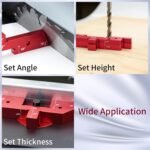 Router Table Setup Blocks Woodworking,14pcs Aluminum Precision Setup Bars Height Gauge Kit for Router Table Saw Accessories with Storage Case. - Image 5