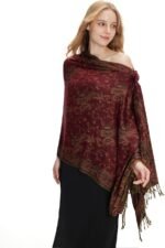 zero season Boho Paisley Pashmina Shawl Wrap Lightweight Scarf for Women, Silky Feel Bohemian Wrap for Travel & Daily Wear - Image 4