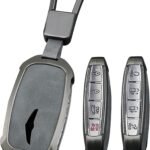 Zinc alloy Key Fob Cover with Keychain Key Case Shell Protection Fit for Genesis GV60 GV80 G70 G90 5/6/7/8 Buttons