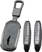 Zinc alloy Key Fob Cover with Keychain Key Case Shell Protection Fit for Genesis GV60 GV80 G70 G90 5/6/7/8 Buttons