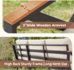 EROMMY 6 Pieces Patio Furniture Sets, Metal Outdoor Sectional Furniture L Shape Patio Conversation Sets with Fauxwood Coffee Table & 6.5" Olefin Cushions for Backyard, Garden, Poolside - Image 4