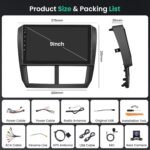 [8-Core 4+64G] for 2008-2012 Subaru Forester Impreza WRX Android 15 Car Stereo, Hikity 9" Touchscreen Radio Wireless Carplay Android Auto GPS/WiFi/Bluetooth/12080P FM/RDS/32EQ/DSP SWC Backup Cam - Image 8