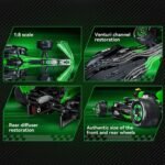 CaDA C64010W Kick Sauber F1 Team C44 Racing Building Set,MOC 1:8 F1 Building Block Car,Formula 1 Championship Super Car Model for Adults (2553pcs) - Image 4