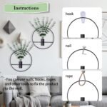 GREENTIME 4 Pcs Hanging Planters with 15in Artificial Eucalyptus Plants for Indoor Outdoor Home Bathroom Living Room Wall Decor (Black, Circle) - Image 4