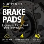 QUALITY-BUILT Black Series Ceramic Rear Brake Pads 1003-2425C Compatible with 2021-2024 Mercedes-Benz (E450, Maybach S580, Maybach S680, S500, S580, S580e) - Image 4
