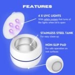 Ultrasonic Retainer Cleaner Machine with UV Lights for Invisalign, Aligner, Night Guard, Denture, Whitening Tray, Mouth Guard and Toothbrush Head - Dental Ultrasonic Cleaning Pod - Image 4