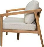 Christopher Knight Home Dena Patio 4-Piece Conversation Set, Outdoor 4-Seater Acacia Wood Sofa Chat Set,Garden Furniture,Loveseat,Coffee Table,Set of 2 Club Chairs, Removable Cushions, Teak+ Beige - Image 8