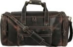 Handmade Genuine Leather Duffle Bag for Men & Women – 24 Inch Weekender Travel Overnight Bag with U-Zip Opening, Trolley Sleeve, Adjustable Strap & Multiple Pockets - Image 2