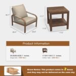 3-Piece Outdoor Bistro Set - Hand-Woven Rattan Patio Furniture with Aluminum Frame, Coffee Table & Waterproof Cushions, for Patio/Deck/Porch (Beige) (Beige, Small Bistro Set) - Image 3