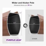PURPLE LEAF 13ft Patio Umbrella Outdoor Round Umbrellas Large Cantilever Umbrella Windproof Offset Umbrellas Heavy Duty Sun Umbrella for Garden Deck Pool Patio, Cream - Image 6