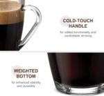 Bormioli Rocco Glass Coffee Mug Set, (6 Pack) 10¾ Ounce with Convenient Handle, Tea Glasses for Hot/Cold Beverages, Thermal Shock Resistant, Tempered Glass, for Cappuccino, Latte, Espresso, clear. - Image 7