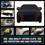 generic Full car cover suitable Compatible with Rolls Royce Ghost 2009-2014,all-weather car cover, sun protection, rain protection, dust protection, wind protection (Black Orange) - Image 5