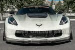 For 2014-2019 Chevrolet Corvette C7 | Z06 Stage 3 Style Front Bumper Lower Splitter Side Extension Winglets (Carbon Fiber) - Image 2
