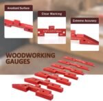 MHY Precision Router Table Setup Blocks - 8PCs Aircraft Aluminum Height/Depth/Angle Gauge Set for Woodworking & Table Saw Accessories with Laser-Marked and Durable Storage Case - Image 2