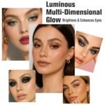 UCANBE Baked Eyeshadow Palette with 15PCS Brushes Makeup Set, 16 Color Natural Nude Matte Shimmer Metallic Eye Shadow Make Up Pallet for Women Girls, High Pigmented Long Lasting Waterproof - Image 4
