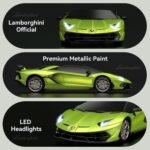 Lamborghini Remote Control Car, 1:24 Scale Electric Sport Racing Hobby Toy Car Lamborghini Model Vehicle for Boys Girls Birthday Gifts, Green - Image 4