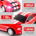 BDTCTK Remote Control 1/24 Ford Mustang Shelby GT500 RC Model Car, Toys for 6+ Kids and Adults Red - Image 2