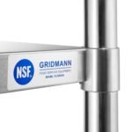 GRIDMANN Stainless Steel Kitchen Prep Table 72 x 30 Inches with Backsplash & Under Shelf, NSF Commercial Work Table for Restaurant and Home - Image 4