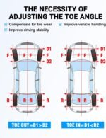 Wheel Alignment Tool with Connection Sheet, Premium Stainless Steel Toe Alignment Tool Plates for Car, Truck, SUV(Include 2 Measuring Tapes) - Image 7