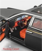 Display Cars 1/18 for Rolls Royce Phantom Alloy Luxy Car Model Diecast Vehicles Metal Car Model Collection Souvenirs Collection or Gift(Black with Silvery) - Image 4