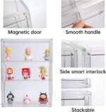 3 Tiers Clear Display Case for Figures, Acrylic Storage Organizers Box with Magnetic Door, Wall-Mounted Dustproof Showcase for Collectibles Action Figure - Image 3