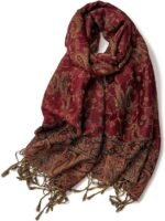 zero season Boho Paisley Pashmina Shawl Wrap Lightweight Scarf for Women, Silky Feel Bohemian Wrap for Travel & Daily Wear - Image 9