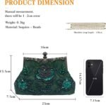 Vintage 1920s Beaded Evening Bag Pearl Clutch Bag for Women Sequin Handbag Bridal Wedding Purse Floral Shoulder Bag - Image 3