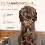 4 Pack Vintage French Barrette Hair Clips, 2026 New Hair Clip Accessories for Women, Strong Hold No Slip Styling (Style A) - Image 2