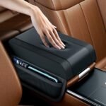 Universal Car Armrest Pad for Subaru WRX/WRX STI VB|S207/S208/RA/RA-R/TC380/S209 2014-2024 Leather Armrest Box Center Console Cover Pad Waterproof Arm Rest Protector Decor,Black - Image 4
