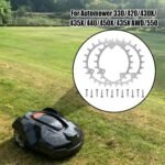 2Pcs Stainless Steel Robotic Lawnmower Spikes with 12pcs Screws for Husqvarna Automower 330/420/430X/435X/440/450X/435X AWD/550, Traction Improvement for Robot Lawnmower Wheel Size 252mm - Image 2