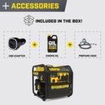 Champion Power Equipment 4,500-Watt Electric Start Dual Fuel RV Ready Portable Open Frame Inverter Generator with Quiet Technology and CO Shield® - Image 4