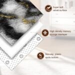 TWINNIS Super Soft Shaggy Rugs Fluffy Carpets, 5x8 Feet, Indoor Modern Plush Area Rugs for Living Room Bedroom Kids Room Nursery Home Decor, Upgrade Anti-Skid Rectangular Fuzzy Rug, Grey Gold - Image 2