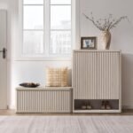 SICOTAS Storage Bench 40.2" Wide Shoe Bench with Lift Top Large Wooden Storage Chest Trunk Modern Blanket Chest with 2 Safety Hinges & Seating for Bedroom Entryway Living Room Hallway - Image 7