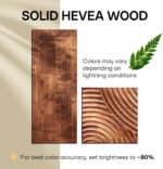 Acacia Harmony Queen Platform Bed Frame – Solid Rubber Wood, Walnut Finish, Mid-Century Style, Unique Wood Grain Pattern, 800lbs Capacity, No Box Spring Required, Easy Setup - Image 5