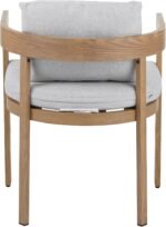 Christopher Knight Home Elko Acacia Wood Outdoor Dining Set for 6, Wooden 7 Piece Patio Dining Table Set, Outdoor Metal Dining Chair and Table Set with Cushion, Patio Furniture Set, Teak+Light Gray - Image 12